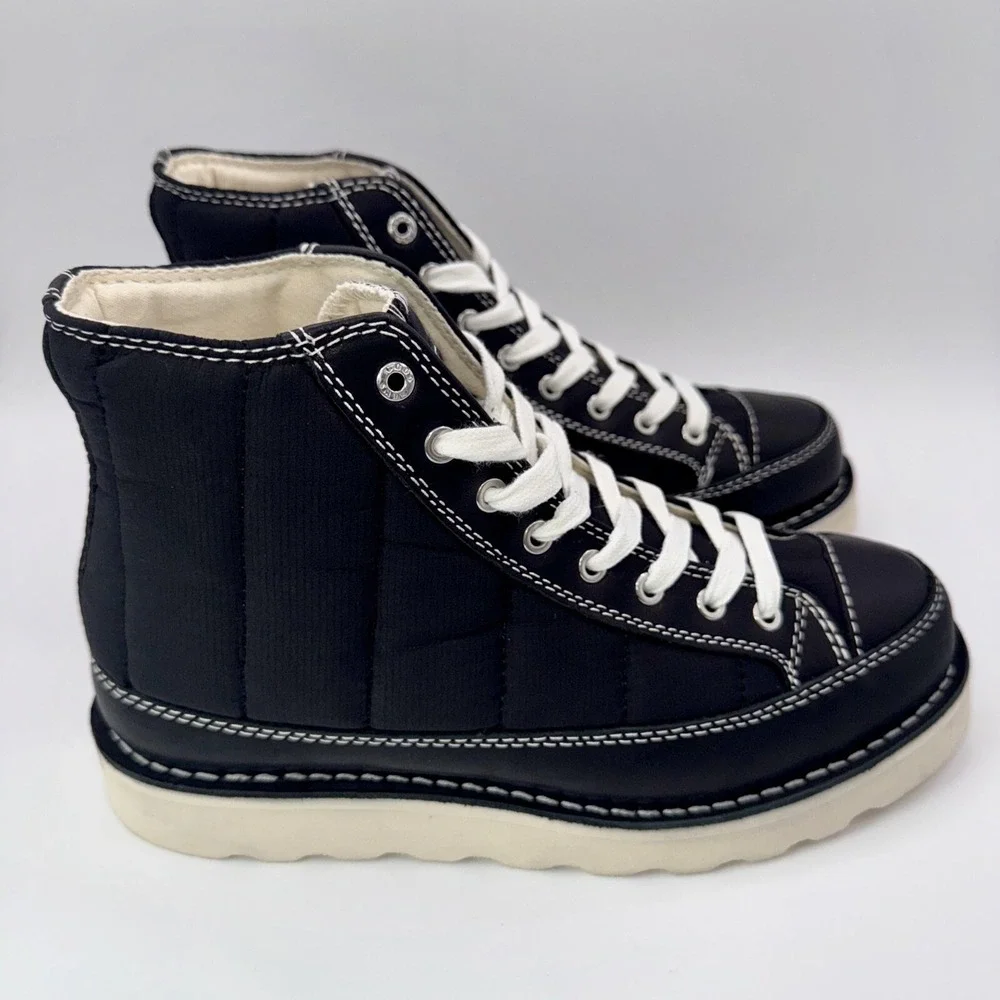 Good‎ News Roopa Quilted Boots Men's Size 9 Black White Puffer